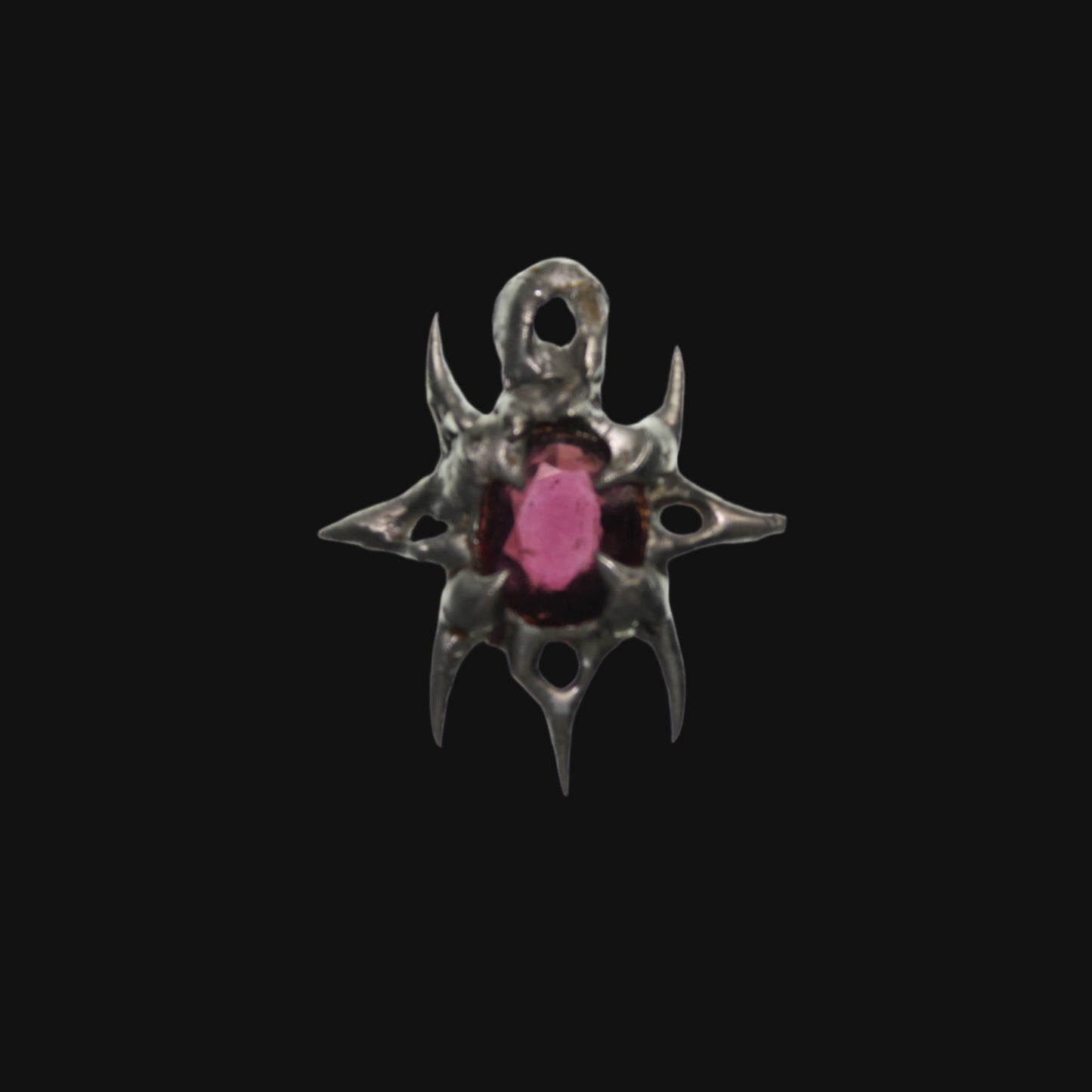 rhodolite amulet necklace