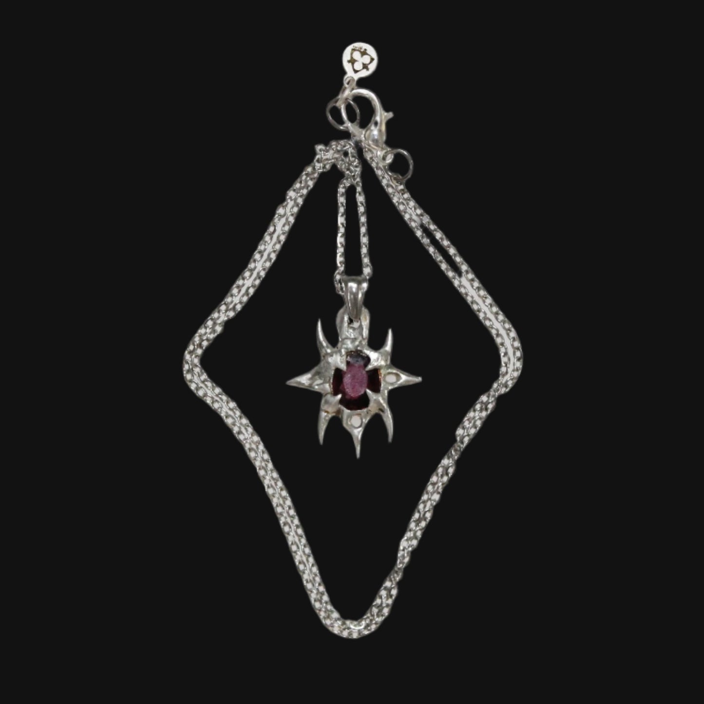 rhodolite amulet necklace