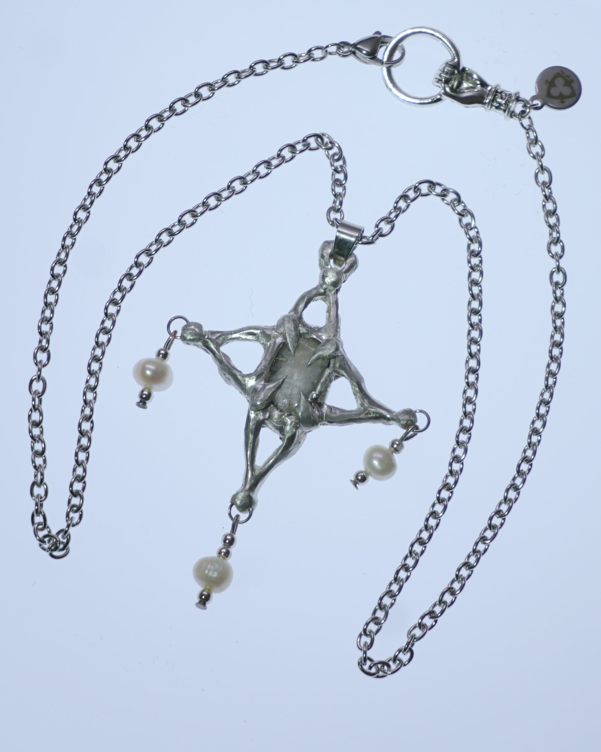 labradorite + pearl star amulet