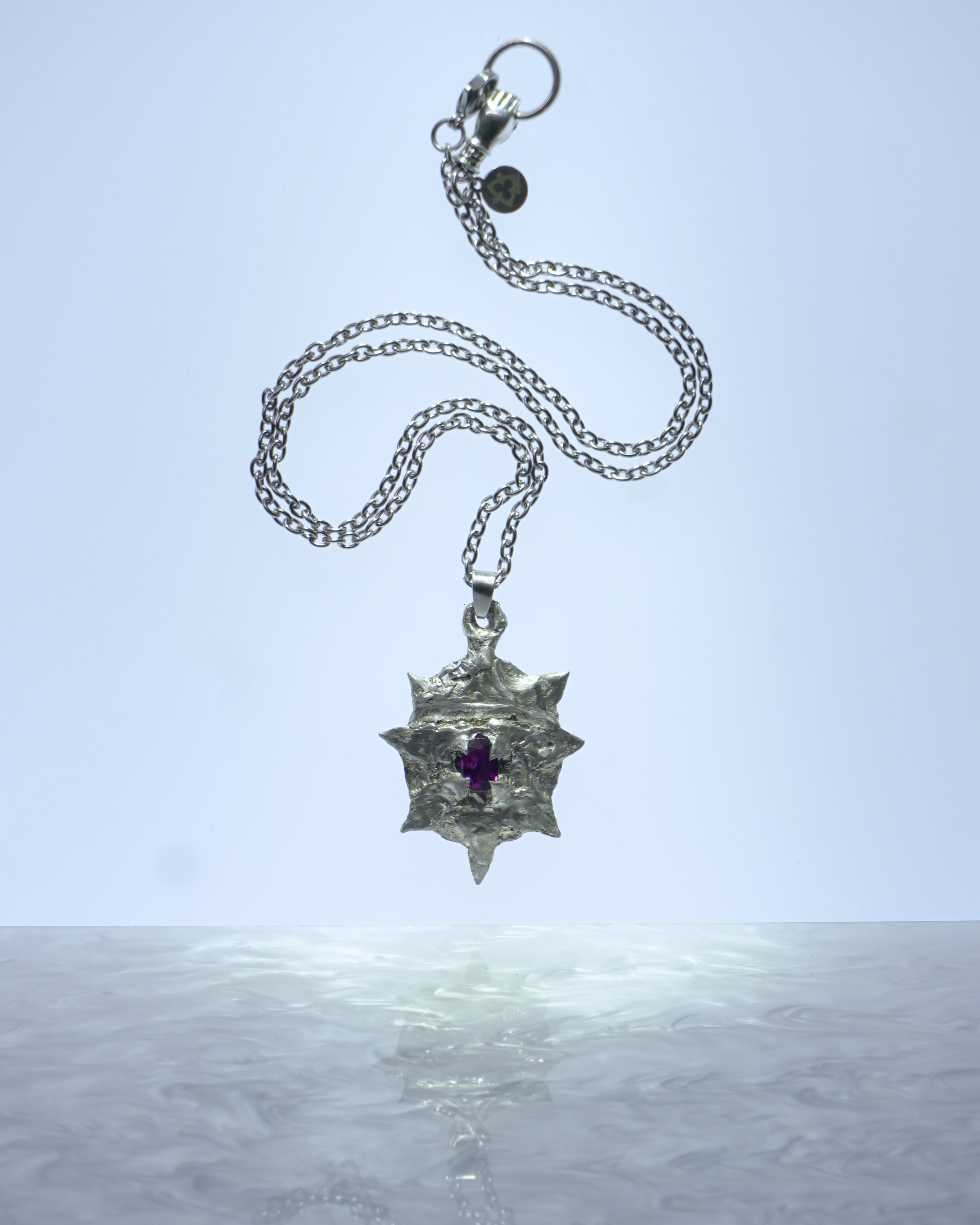 beetle amulet - rhodolite