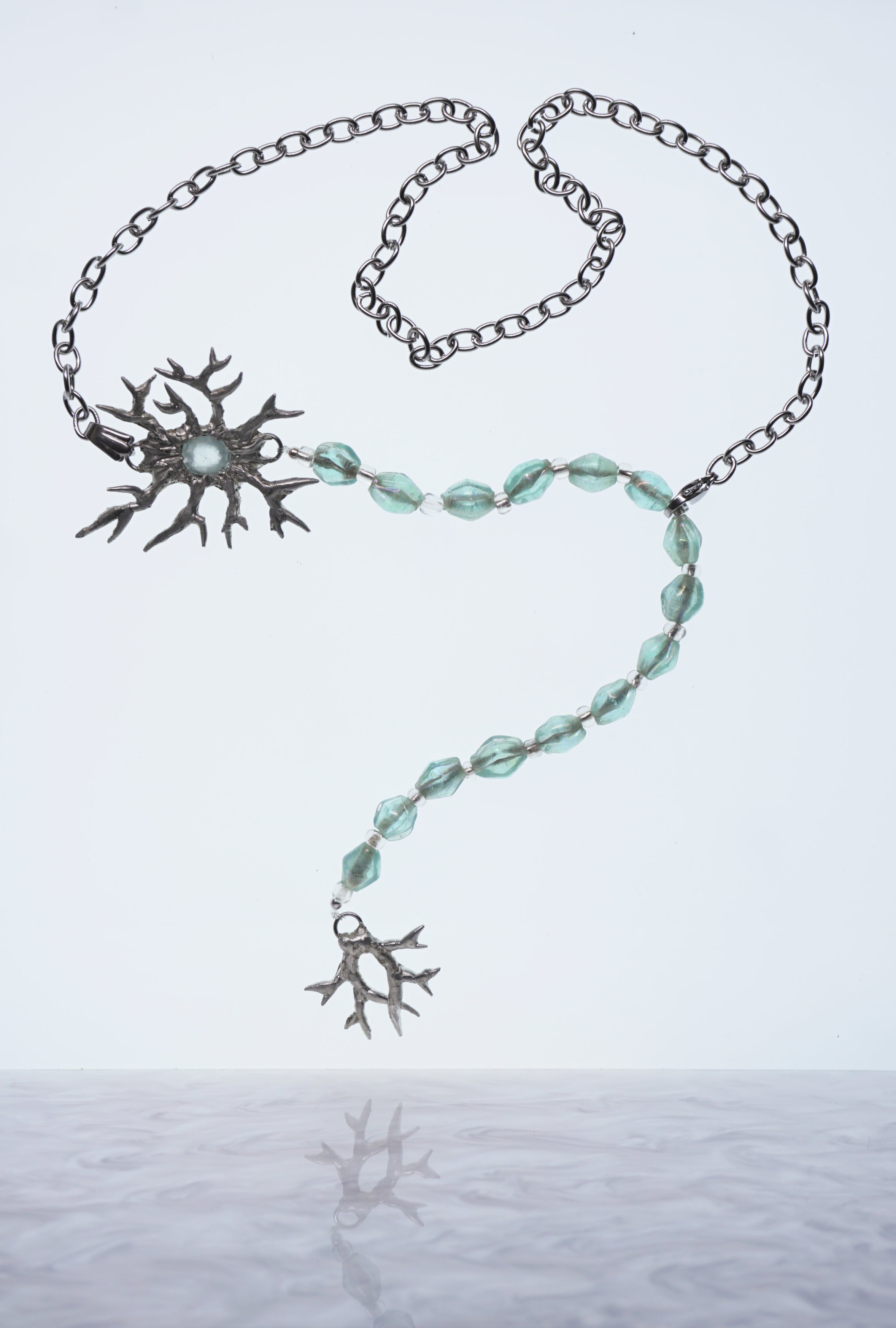 neuron tie - aquamarine