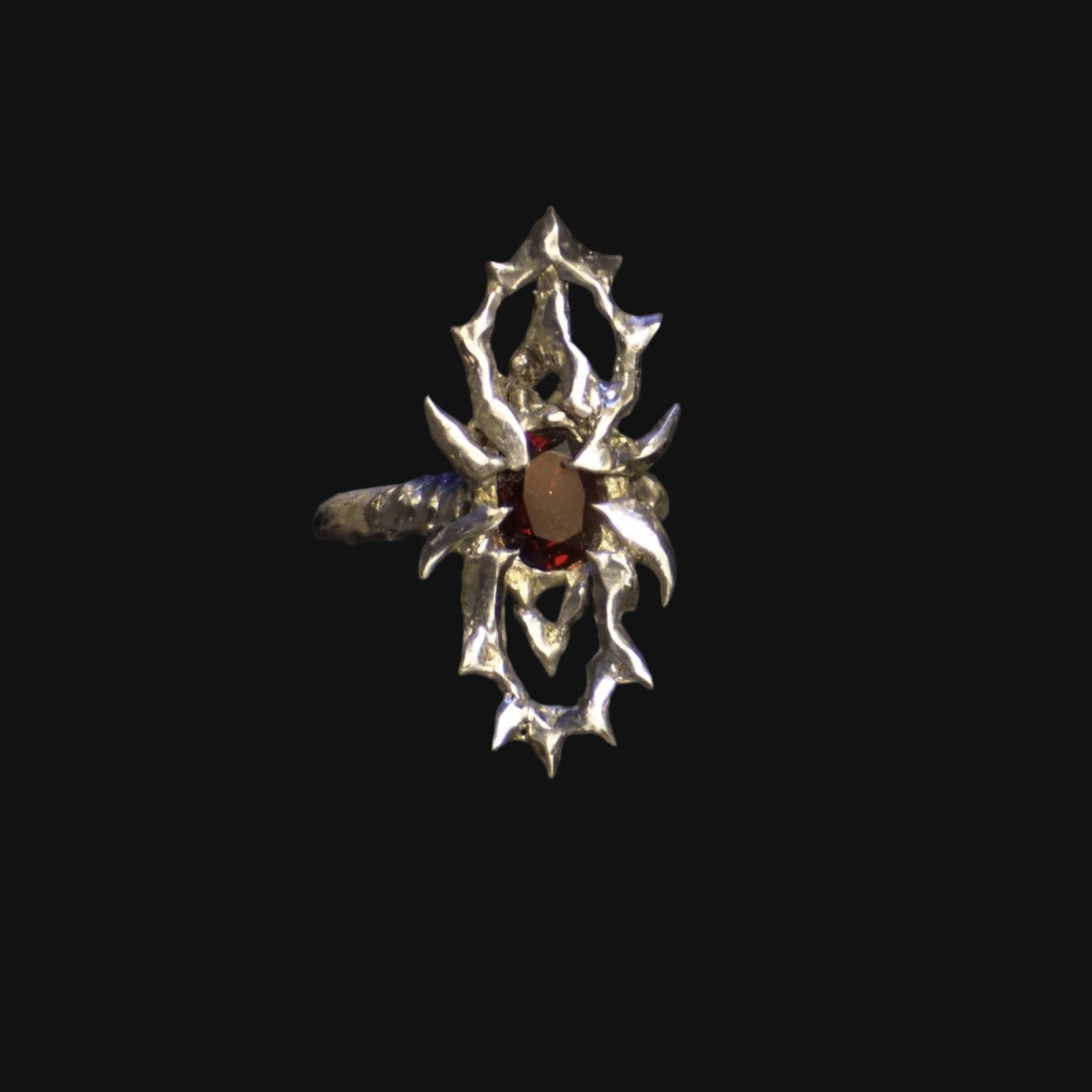knight's wrath ring - garnet