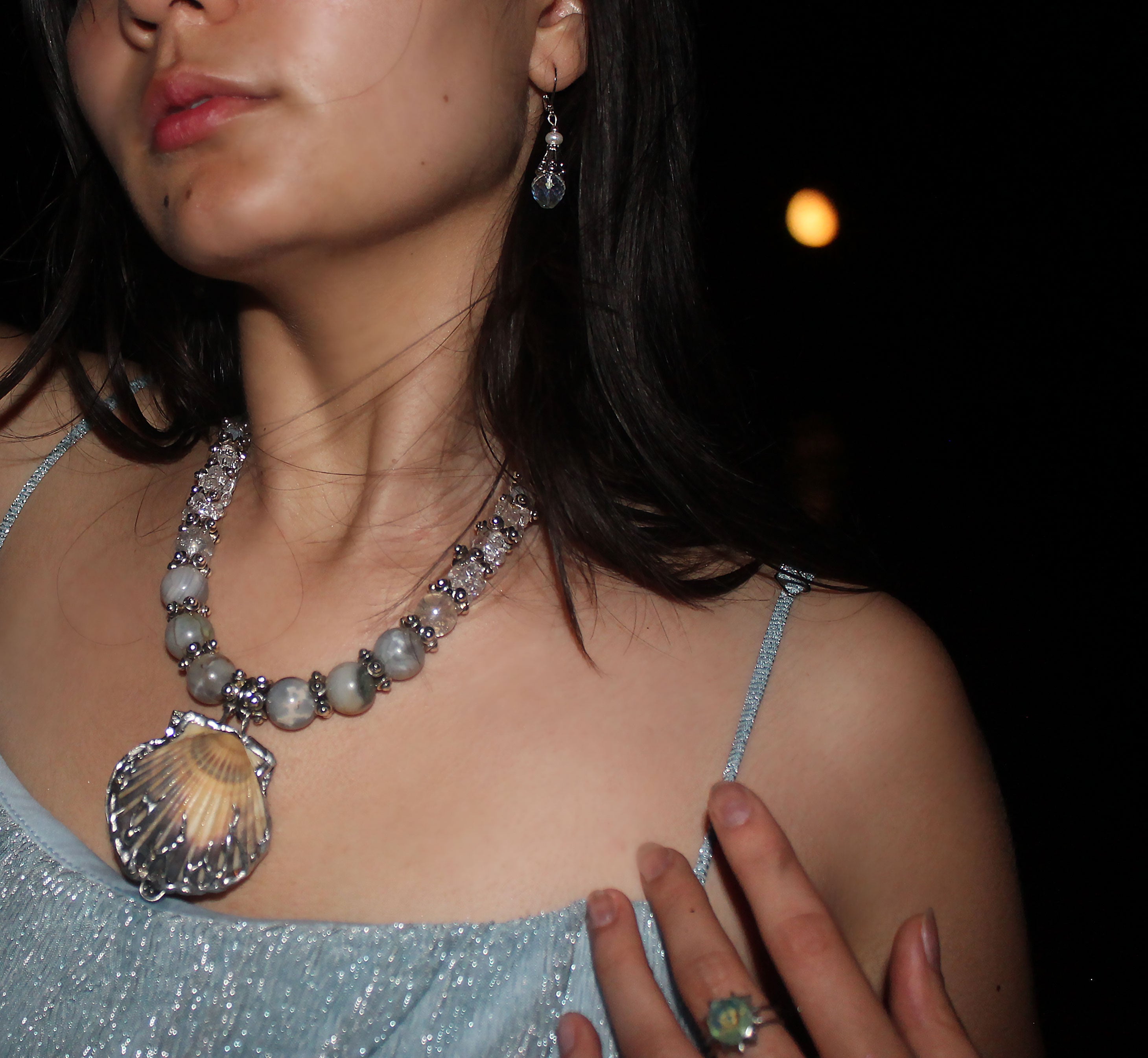 Venus’s locket - soldered shell necklace