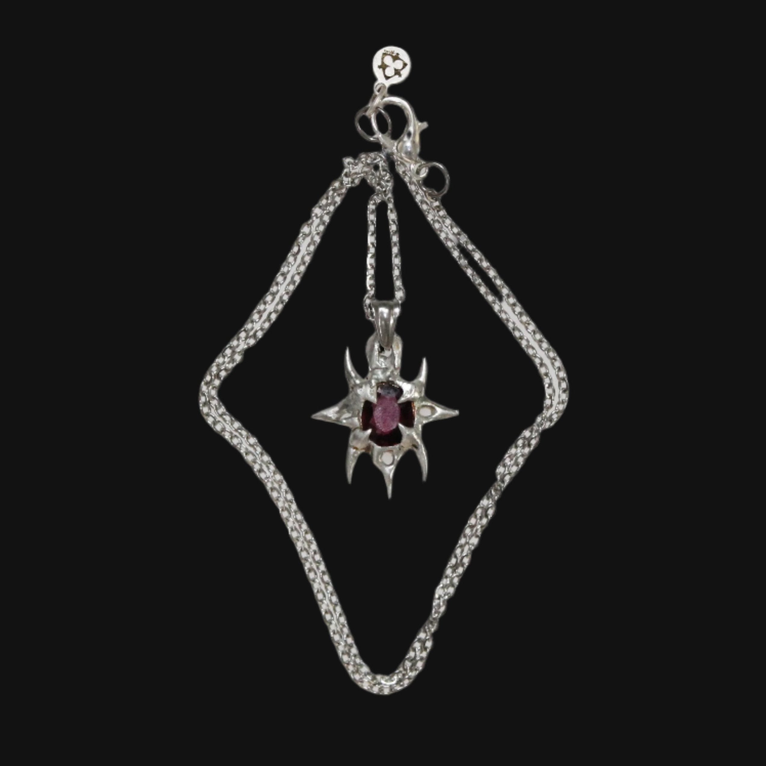 rhodolite amulet necklace