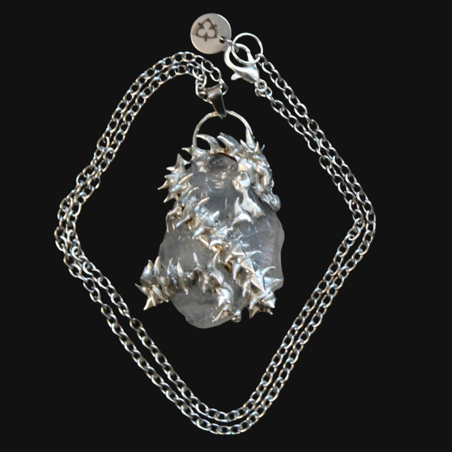 soft solder dragon quartz pendant necklace