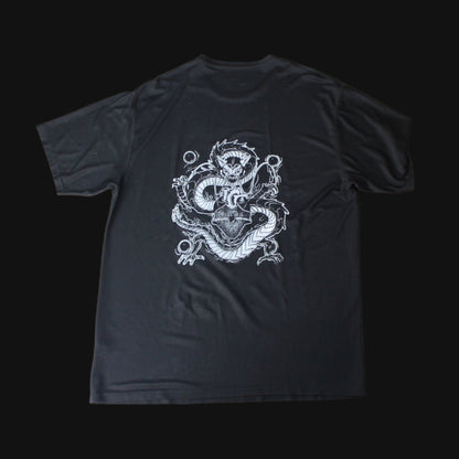 Screenprinted Dragon Back-Print Athletic Tee Ⅵ - 2XL