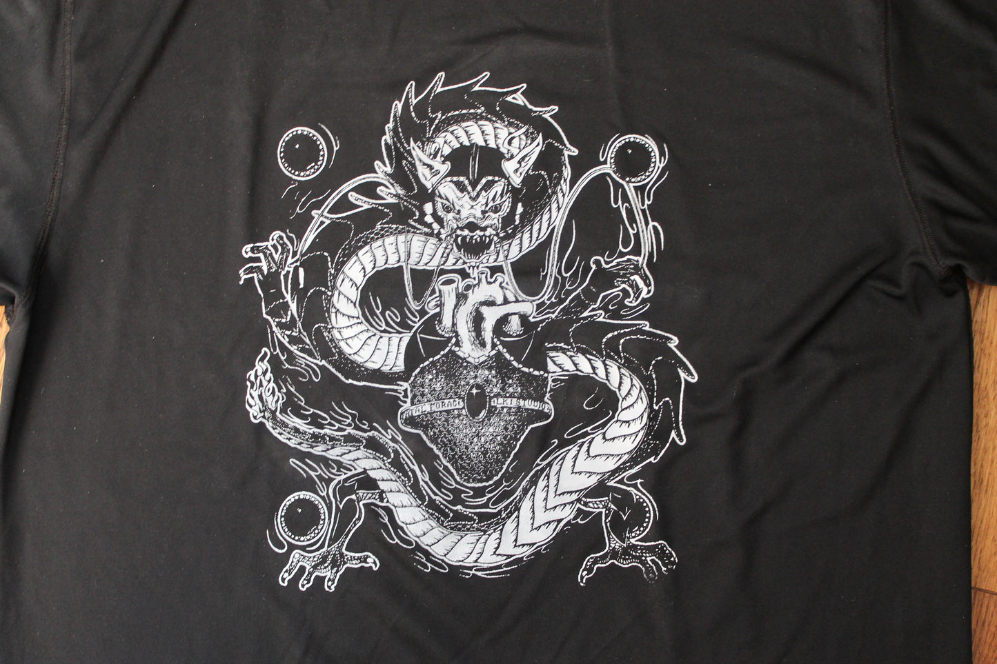 Screenprinted Dragon Back-Print Athletic Tee Ⅵ - 2XL