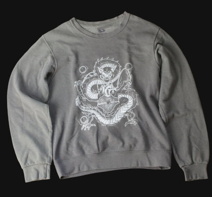 Screenprinted Dragon Crewneck - S