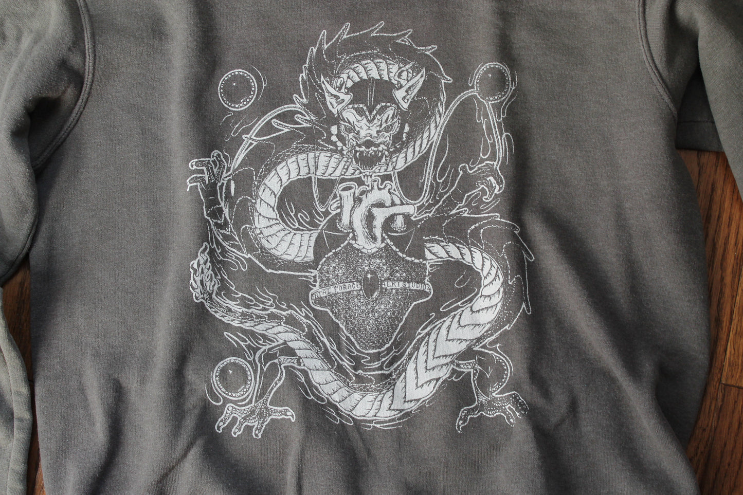 Screenprinted Dragon Crewneck - S