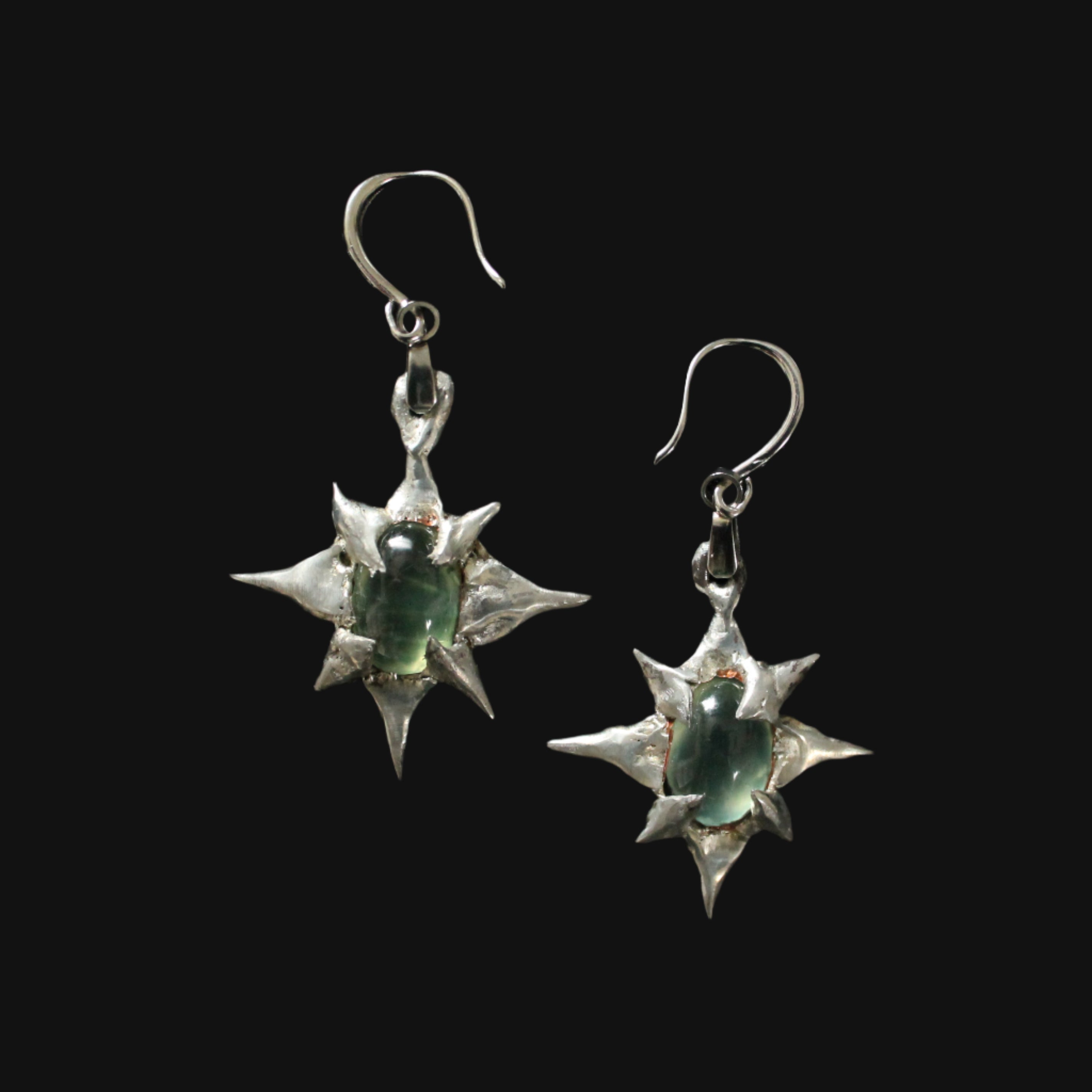 starlet earrings - prehnite