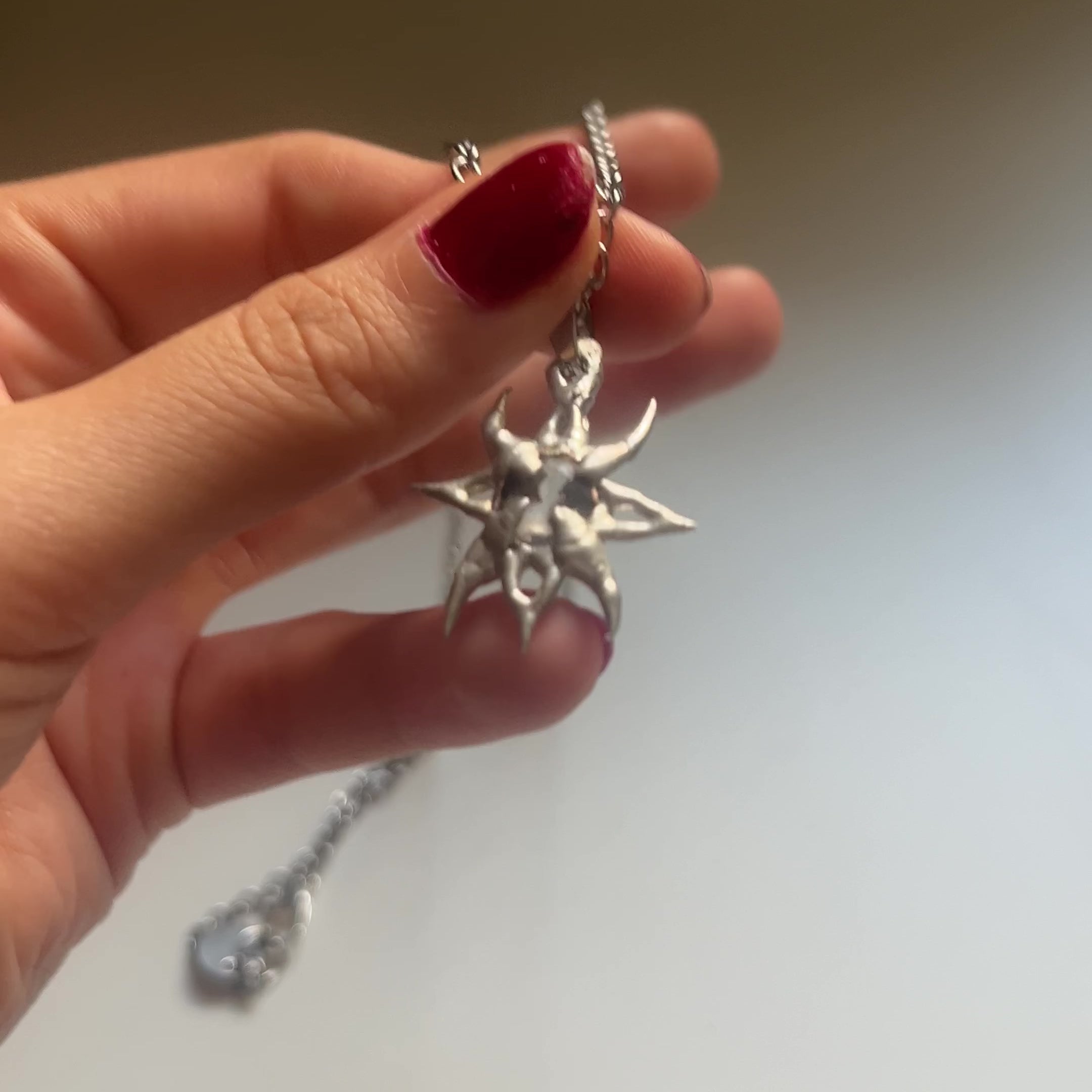 white quartz amulet necklace